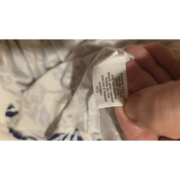 Lane Bryant Maxi Dress Plus Size 30 32 5X Blue White NWT Floral Flowers - Picture 7 of 9